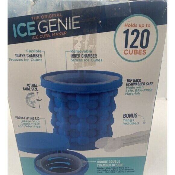 Original Ice Genie Ice Cube Maker Holds Up 120 Cubes Saves Space New Open Box - Picture 2 of 4